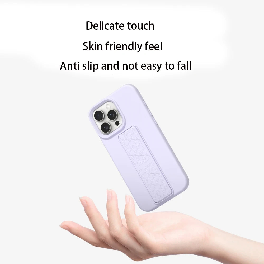 Silicone Phone Case with Invisible Folding Stand